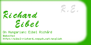 richard eibel business card